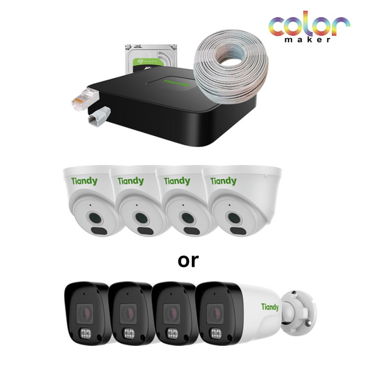 Tiandy 4 Channel 2mp Color Maker kit