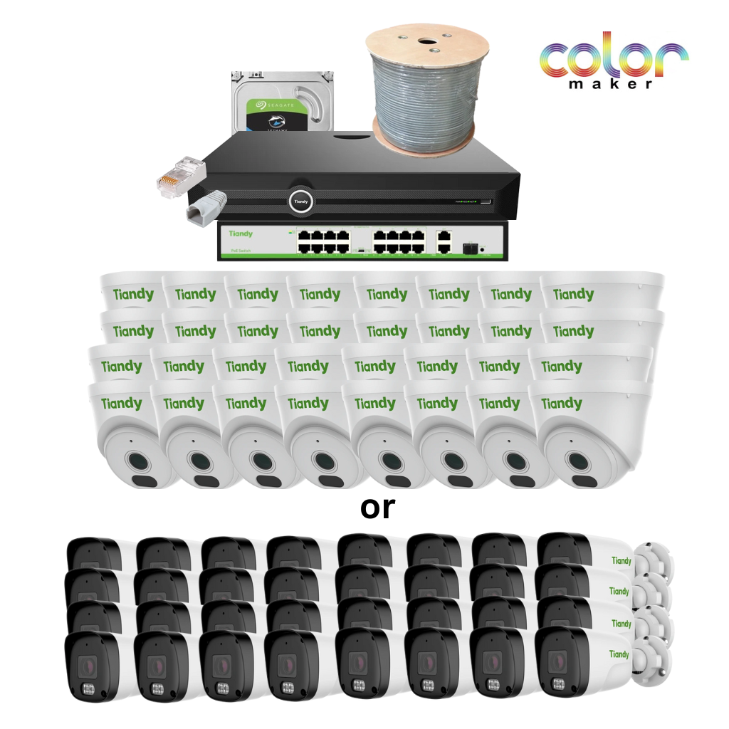 Tiandy 32 Channel 2mp Color Maker kit